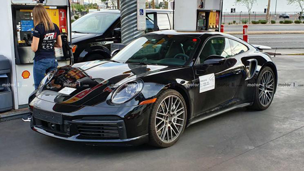 或洛杉矶车展首发 新911 Turbo低伪谍照