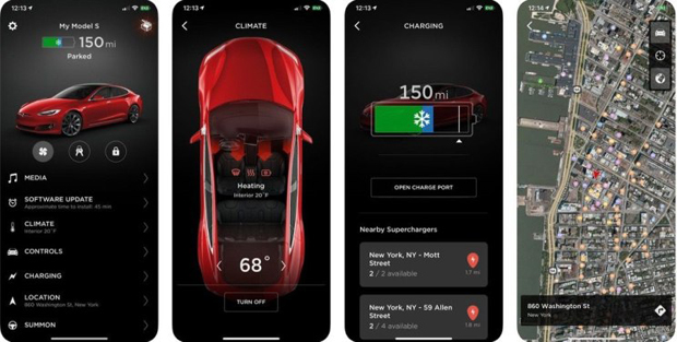 特斯拉App新功能 可显示附近可用充电桩