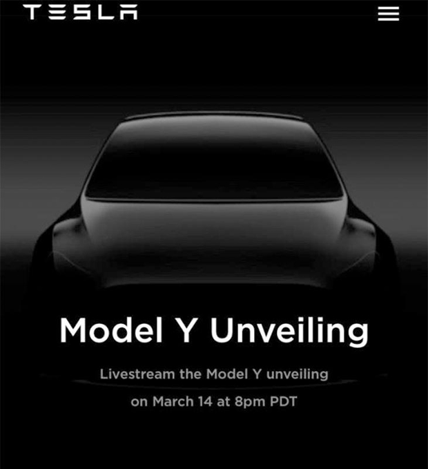 3月14日发布 特斯拉将正式推出Model Y