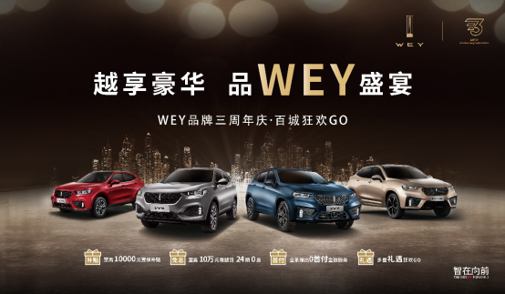 两天斩获订单4100+辆 WEY品牌三周年庆典之余再接喜报