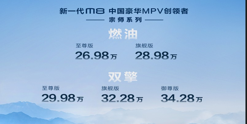 豪华≠昂贵，传祺M8宗师系列售价26.98万起