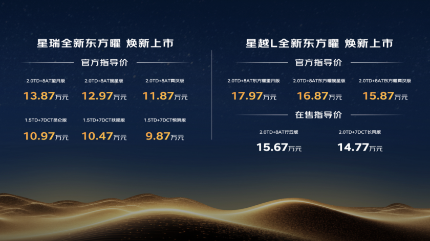 重新定义中国燃油车的价值标准</BR>吉利中国星全新东方曜系列苏州上市
